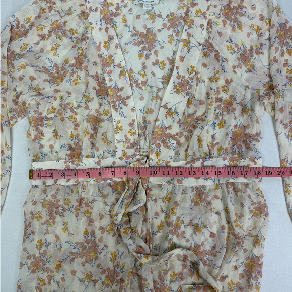 American Eagle Floral Tie-Front Midi Dress | Lightweight Boho | Size L - Picture 8 of 8